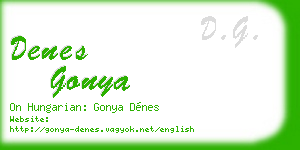 denes gonya business card